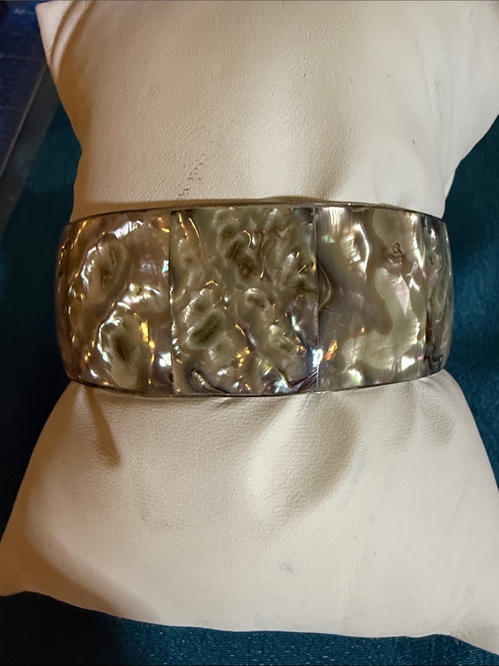 Iridescent, amazing abalone bangle bracelet